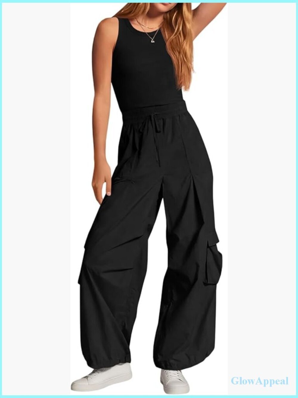 Sleeveless Summer Open Back Wide Leg Jumpsuit with Pockets